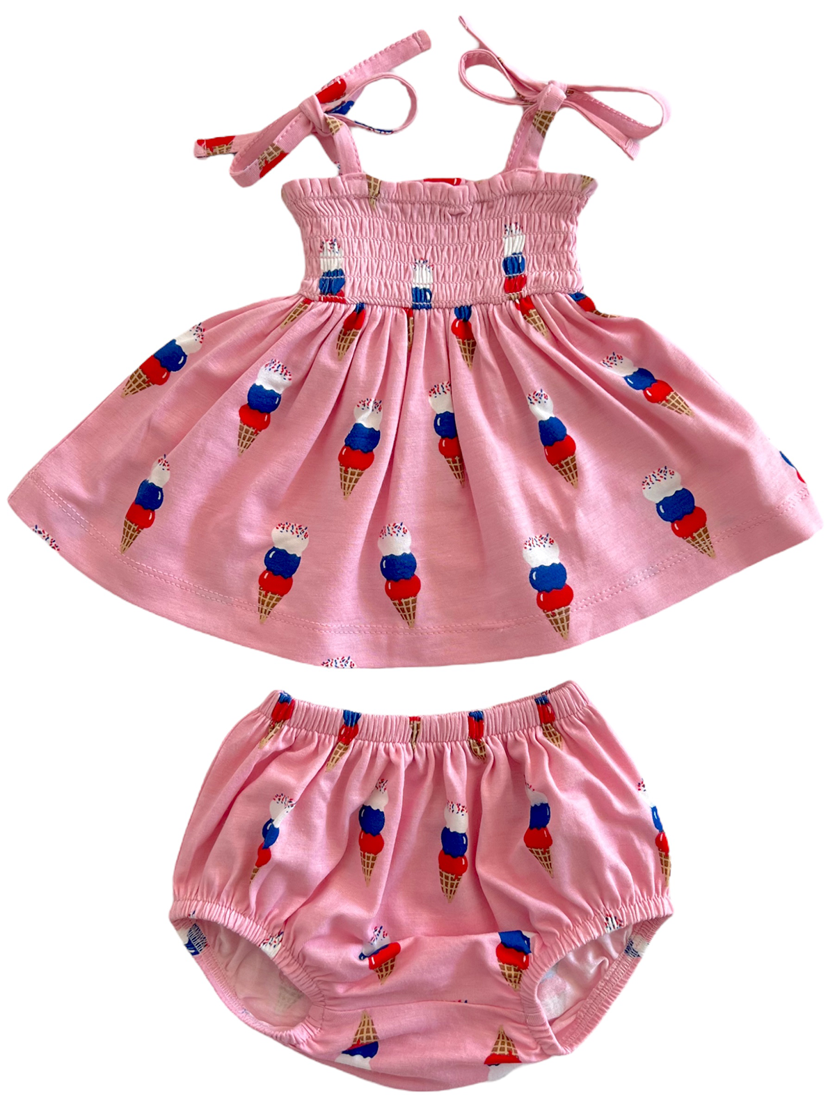Smocked Set, Pink Ice Cream SpearmintLOVE