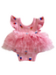 Ruffle Sleeve Tutu Bodysuit, Pink Ice Cream