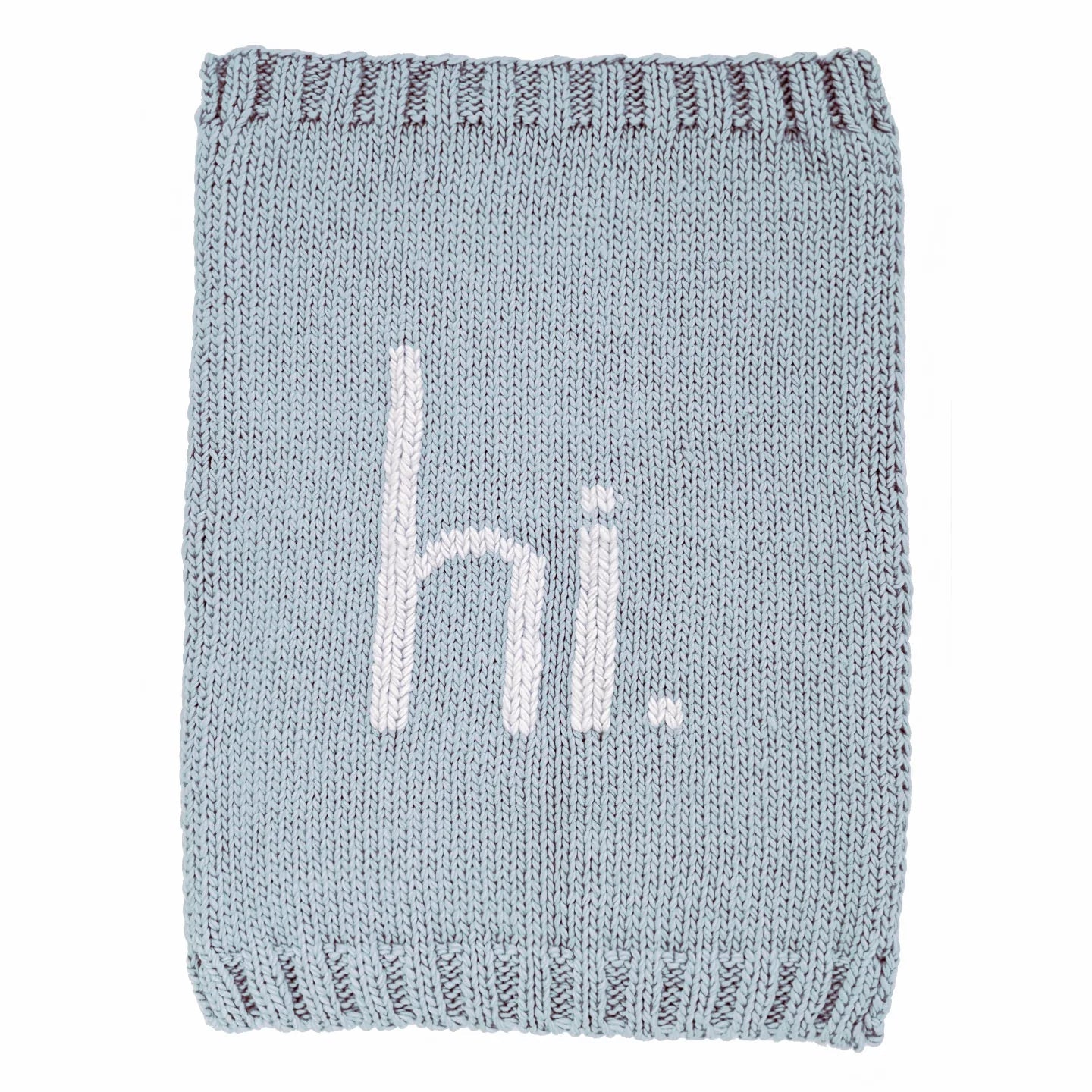 Light blue knitted discount throw