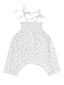 Tie Strap Smocked Romper, Jadeite Simple Floral