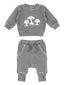 Organic Cozy Graphic Sweatshirt & Jogger Set, Mist Mushrooms