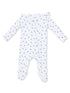 Ribbed Ruffle Sleeve 2-Way Zip Footie, Joli Rosette