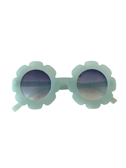 Kids Flower Sunglasses, Clear Green