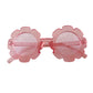 Kids Flower Sunglasses, Clear Pink
