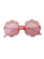 Kids Flower Sunglasses, Clear Pink