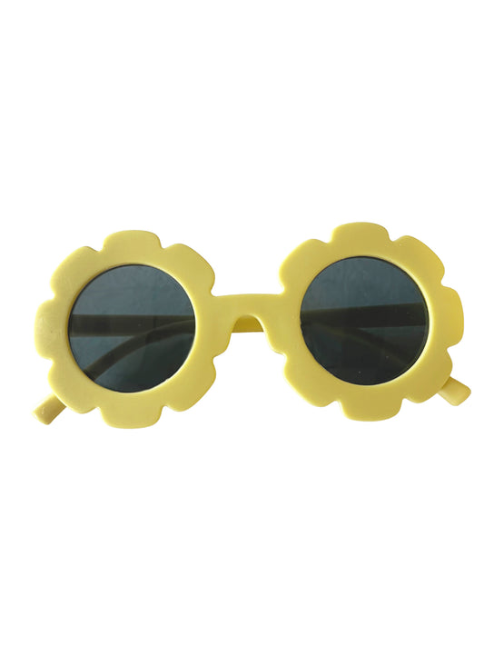 Kids Flower Sunglasses, Yellow