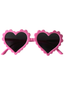 Kids Scallop Heart Sunglasses, Bright Pink