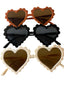 Kids Scallop Heart Sunglasses, Brown