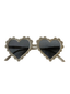 Kids Scallop Heart Sunglasses, Taupe