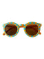 Kids Retro Groovy Sunglasses, Teal Check