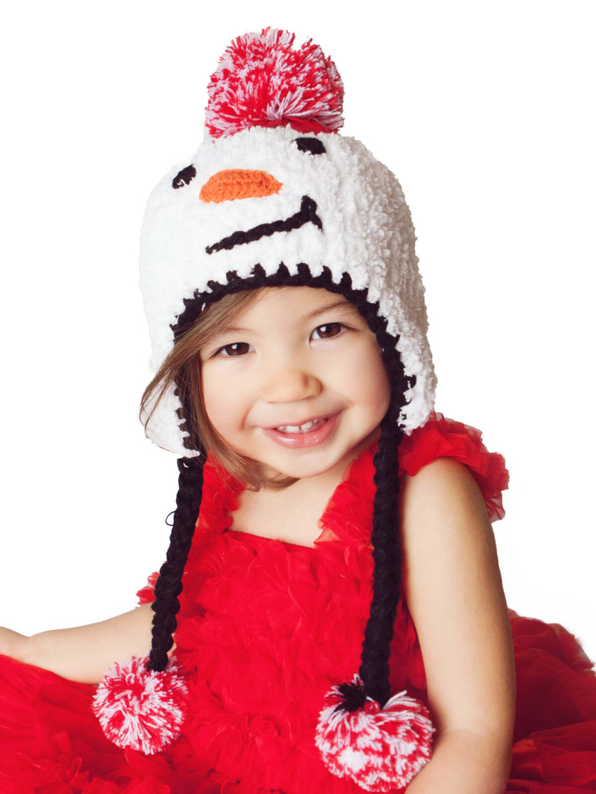 Knit Earflap Hat, Snowman