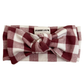 Knot Bow, Mulberry Plaid