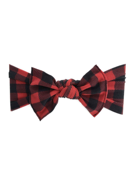 Knot Bow, Red Plaid