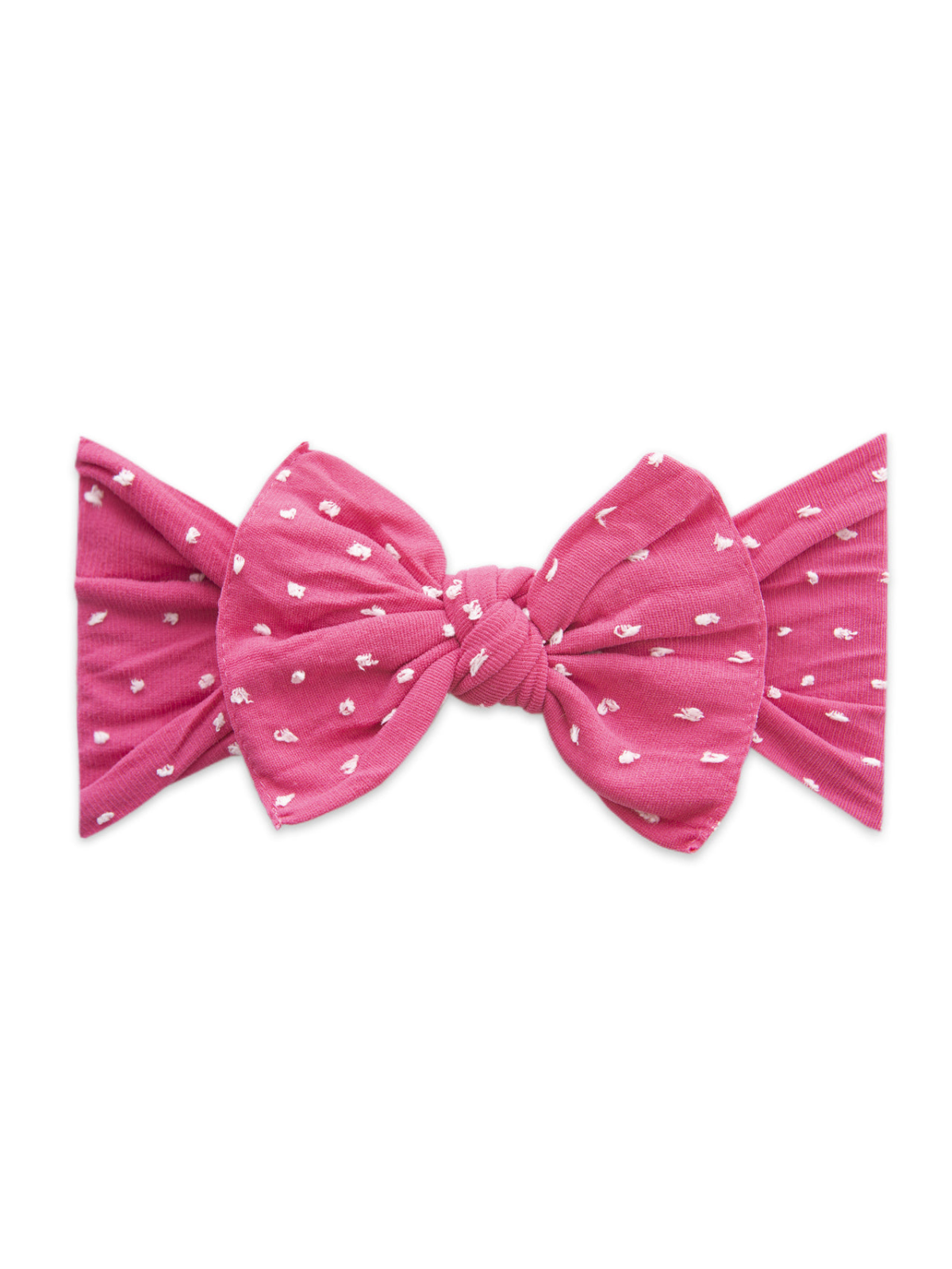 Knot Bow, Shabby Hot Pink Dot