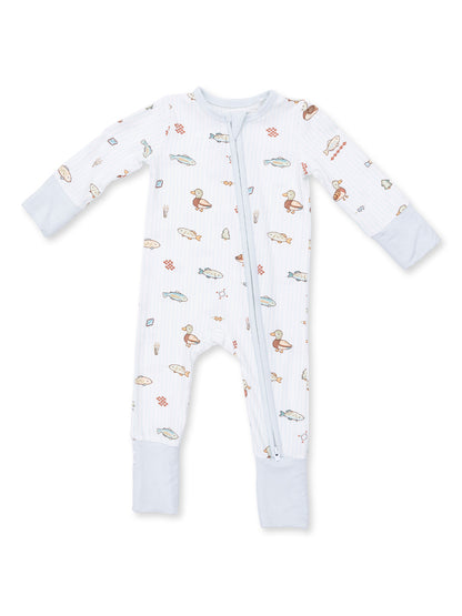 2-Way Zip Romper, Lake Cuties