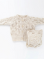 Leaf Lace Cardigan Sweater, Natural