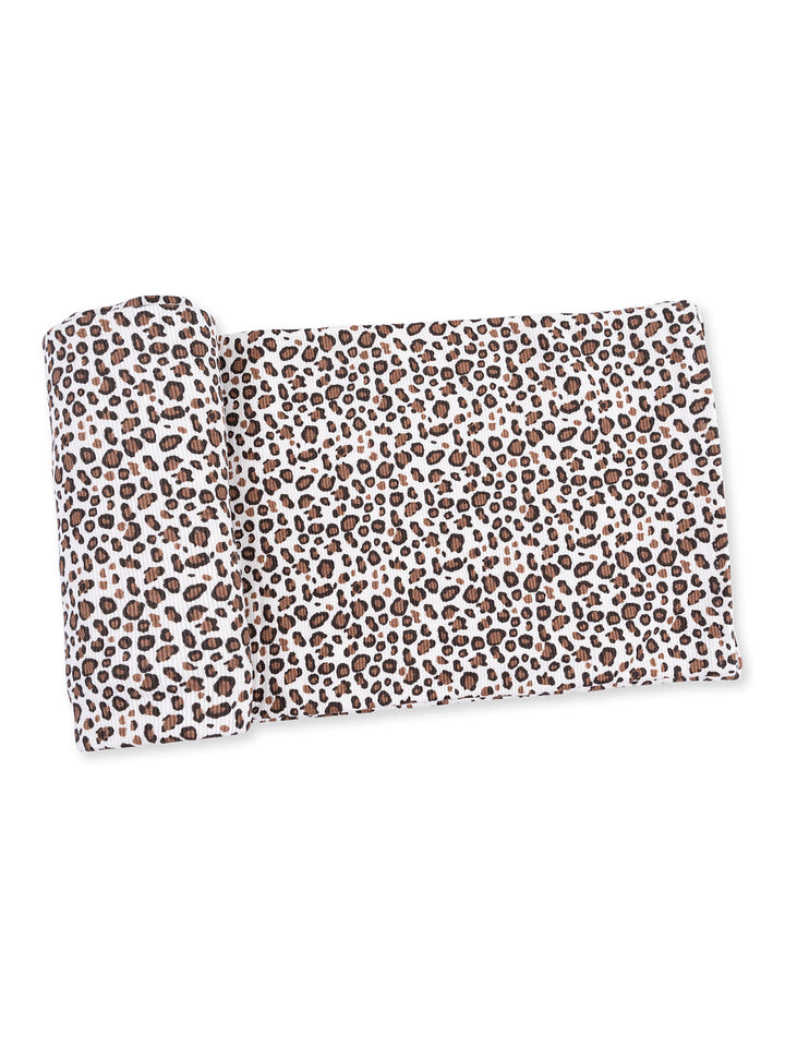 Ribbed Stretch Swaddle, Leopard