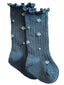 Lettuce Edge Socks, Country Blue Floral