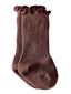 Lettuce Edge Socks, Dark Brown