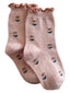 Lettuce Edge Socks, Pink Flower