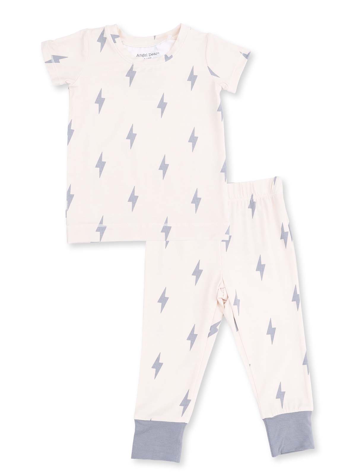 Short Sleeve Loungewear Set, Lightning Bolts
