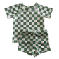 Lime Checkerboard / Cove Rashguard Set / UPF 50+