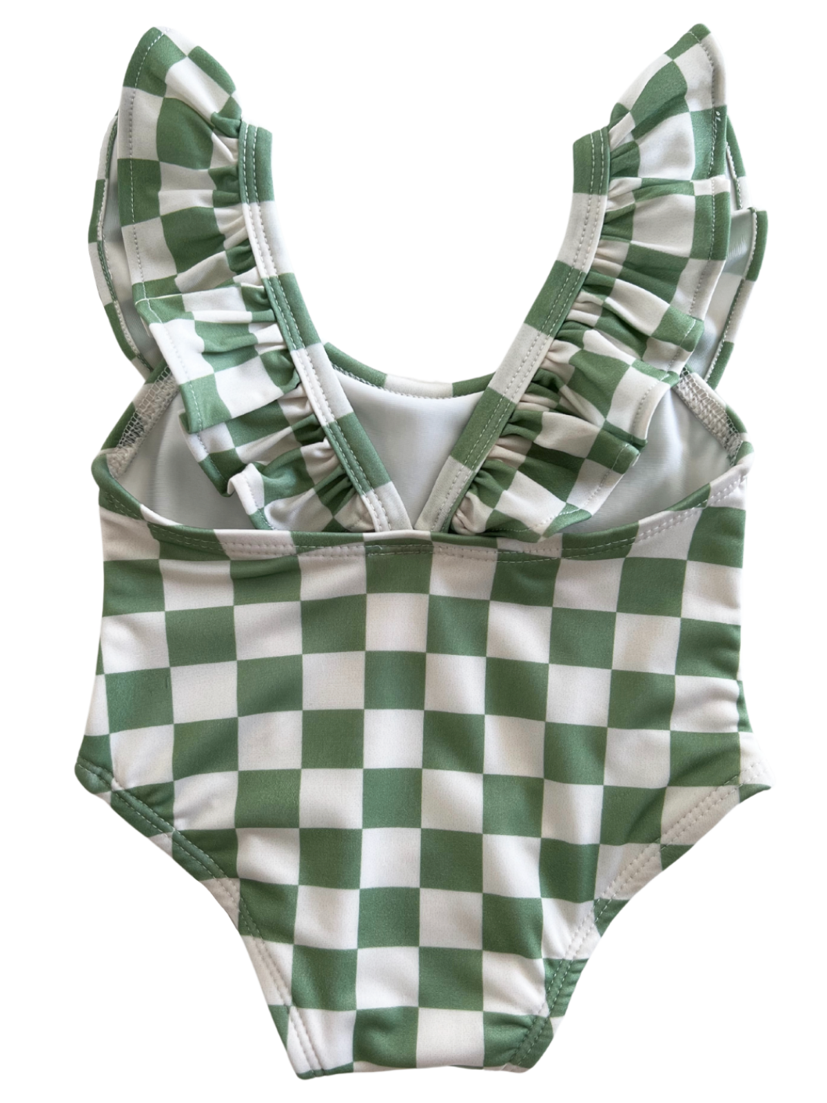 Lime Checkerboard / Isla Swimsuit / UPF 50+