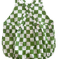Lime Checkerboard / Organic August Sunsuit