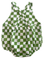 Lime Checkerboard / Organic August Sunsuit