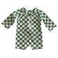 Lime Checkerboard / Sonny Rashguard Swimsuit / UPF 50+