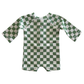 Lime Checkerboard / Sonny Rashguard Swimsuit / UPF 50+