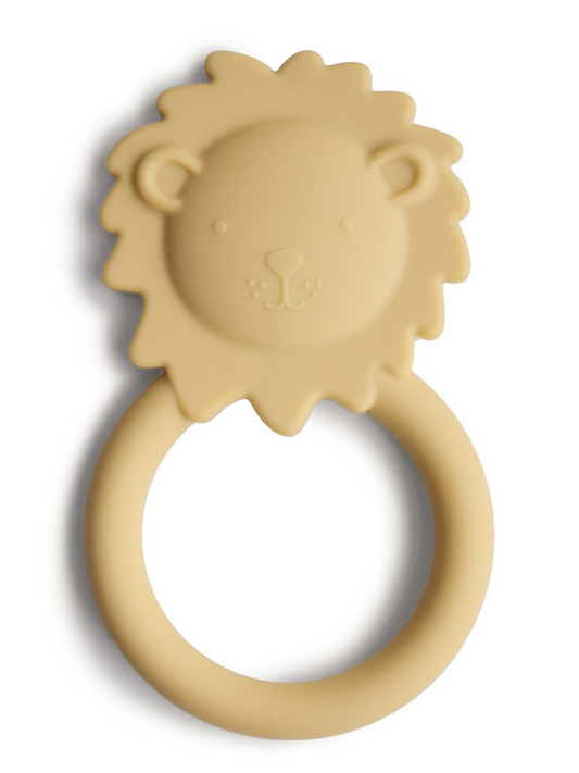 Lion Teether, Soft Yellow