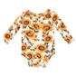 Long Sleeve Bodysuit, Fall Sunflower
