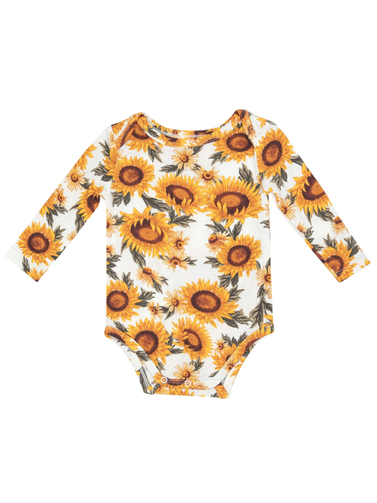 Long Sleeve Bodysuit, Fall Sunflower
