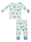 Long Sleeve Loungewear Set, Pickleball Blue