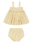 Mae Smocked Top + Bloomer Set, Yellow