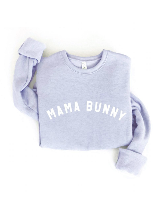 Mama Bunny Arch Women's Graphic Fleece Sweatshirt, Lavender