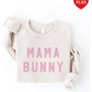 Mama Bunny Women's Graphic Fleece Sweatshirt, Heather Dust
