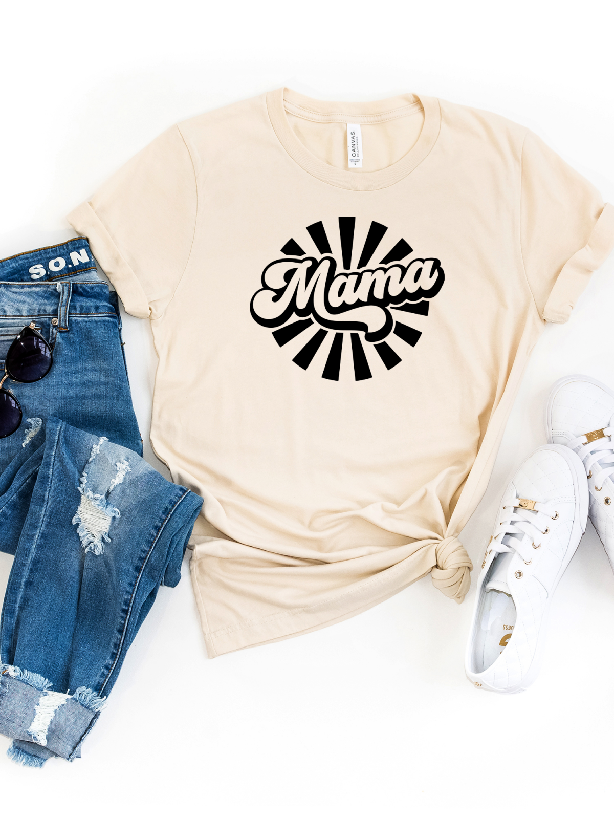 Mama on Cream Tee Mama on Cream Tee