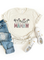 Mamaw Flowers Women's Graphic Tee, Oatmeal