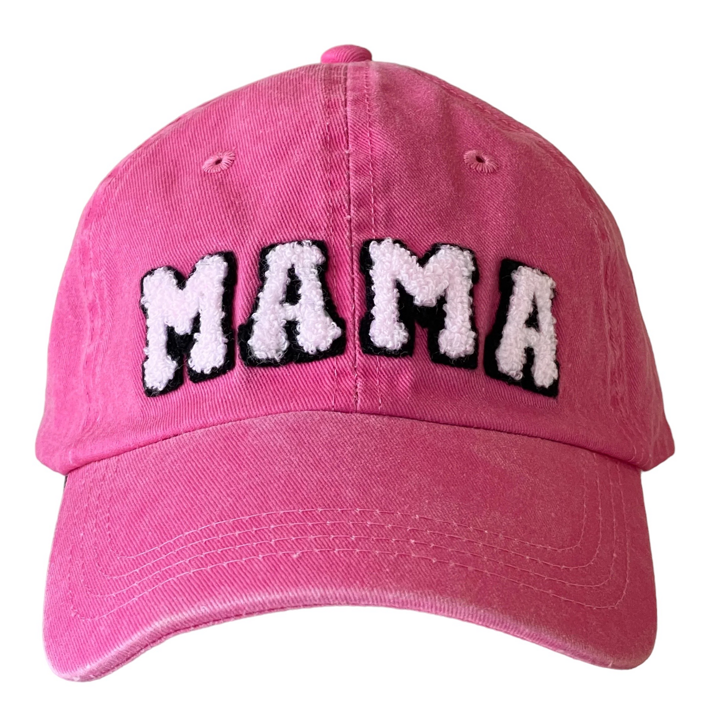 MAMA Adult Baseball Hat, Vintage Wash Watermelon Pink