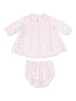Long Sleeve Petal Collar Dress & Bloomer, Marnie Rosebud Stripe