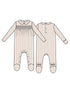 Smocked Peter Pan Snap Footie, Marnie Rosebud Stripe