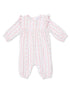 Long Sleeve Petal Ruffle Romper, Marnie Rosebud Stripe