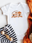 Meet Me At The Pumpkin Patch Short Sleeve Bodysuit, White