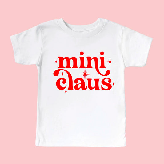 Mini Claus Kid's Graphic Short Sleeve Tee, White