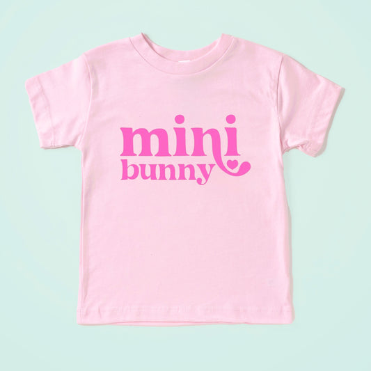 Kids Easter Graphic Tee, Mini Bunny Pink