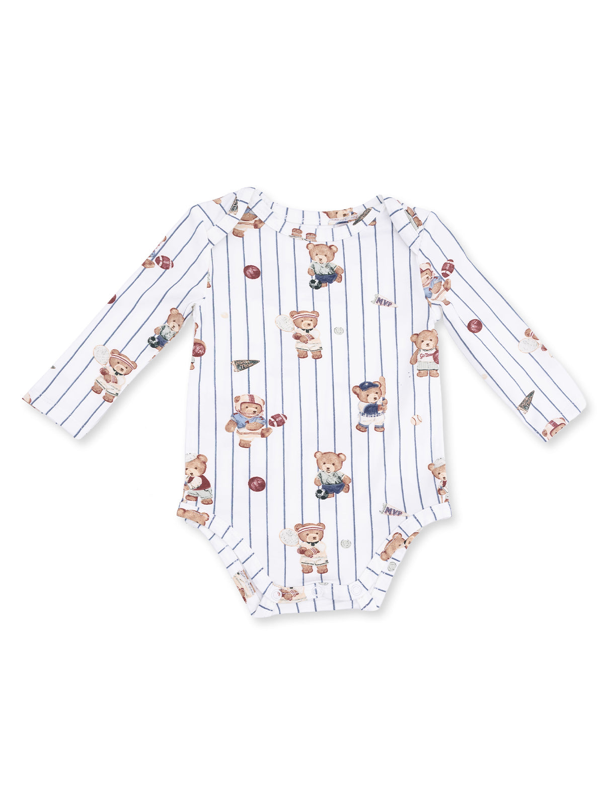 Long Sleeve Bodysuit, Mixed Sports Bears