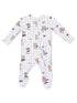 2-Way Zip Footie, Mixed Sports Bears