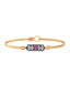 Crystal Pave Mom Bangle Bracelet, Brass